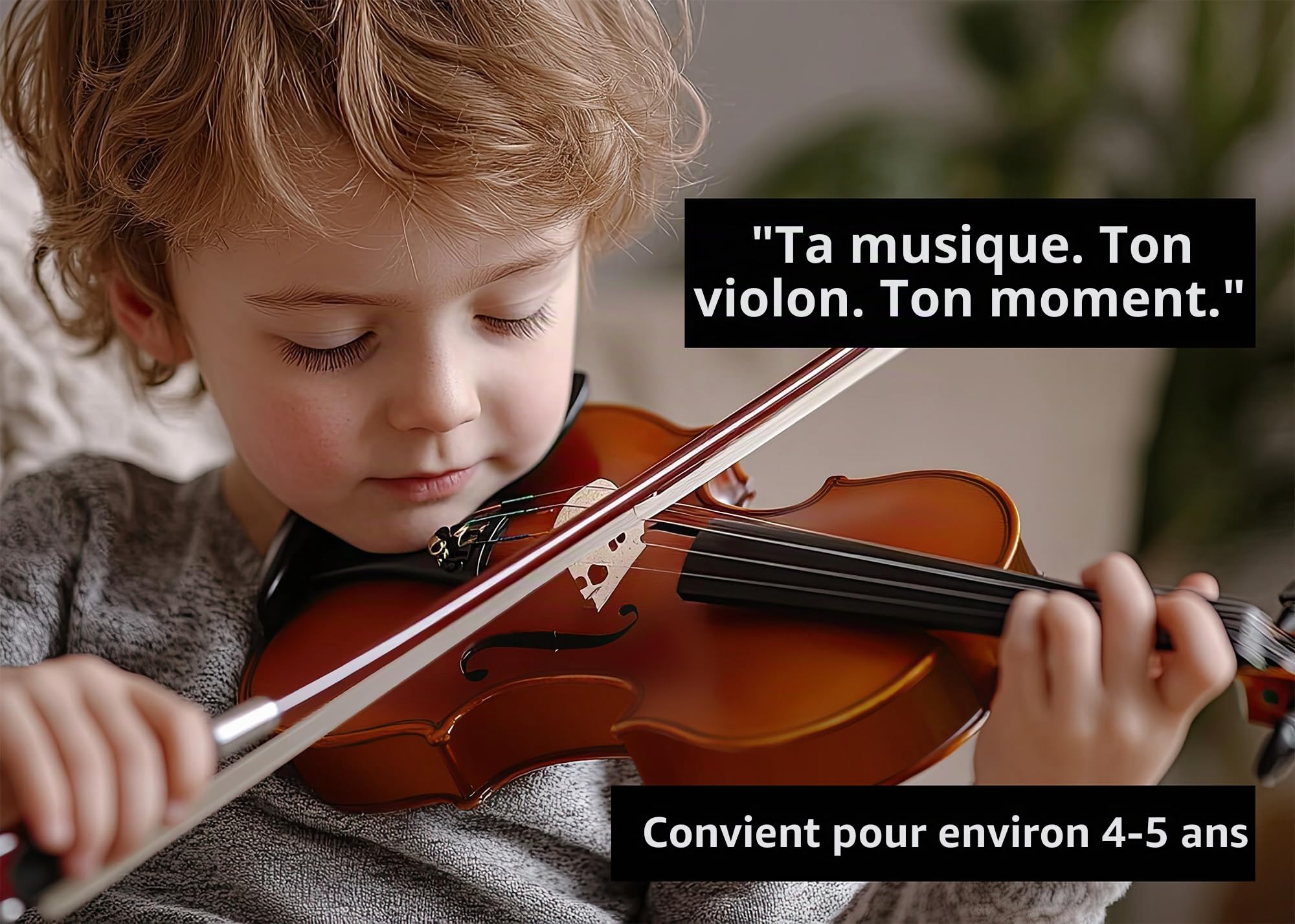 Classic Cantabile Student Violinset 1/8, Table sculptée en épicéa massif