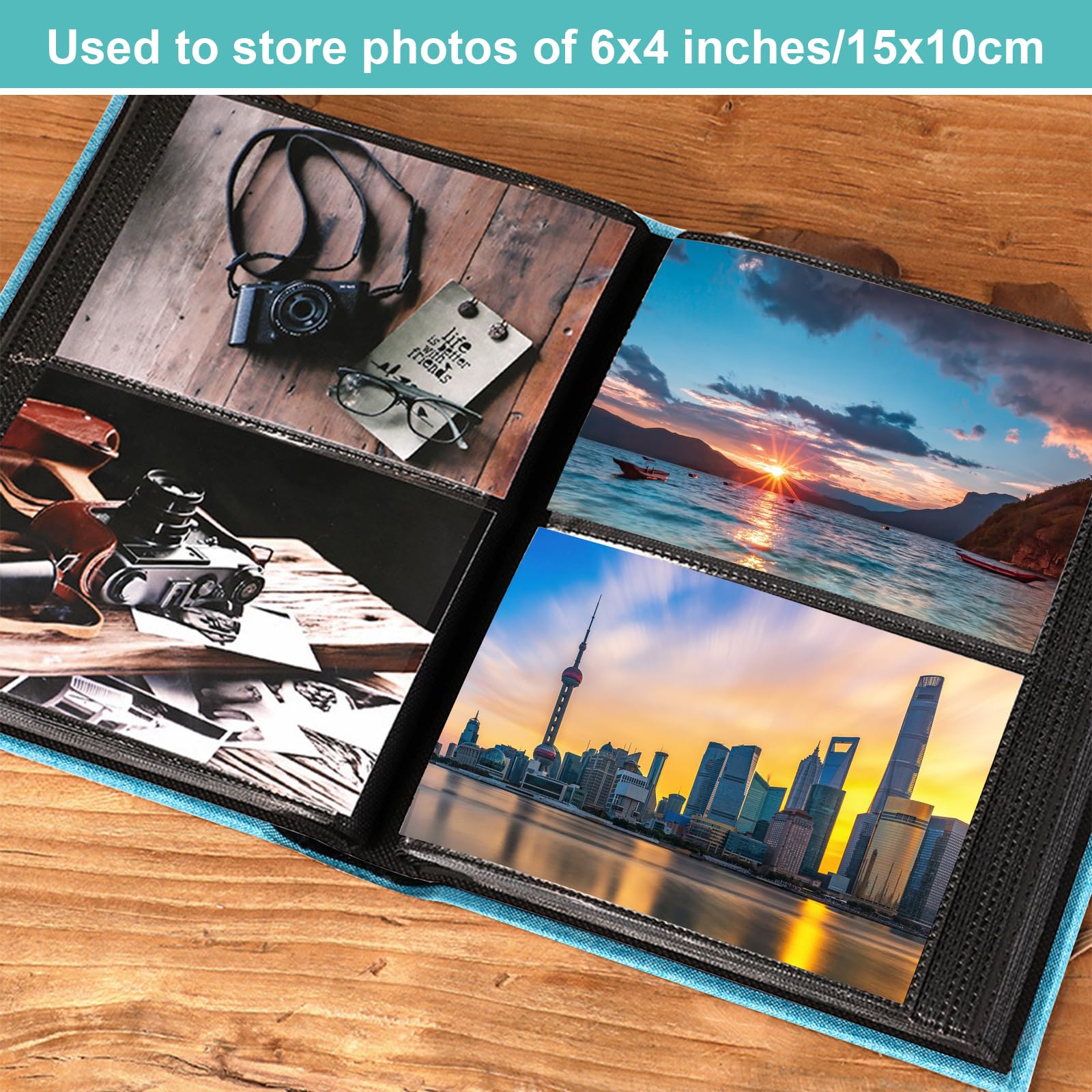 Fotoalbum Klein Einsteckalbum mit 50 Seiten, Fotoalbum zum Einstecken für 100 Fotos 10 x 15 Or