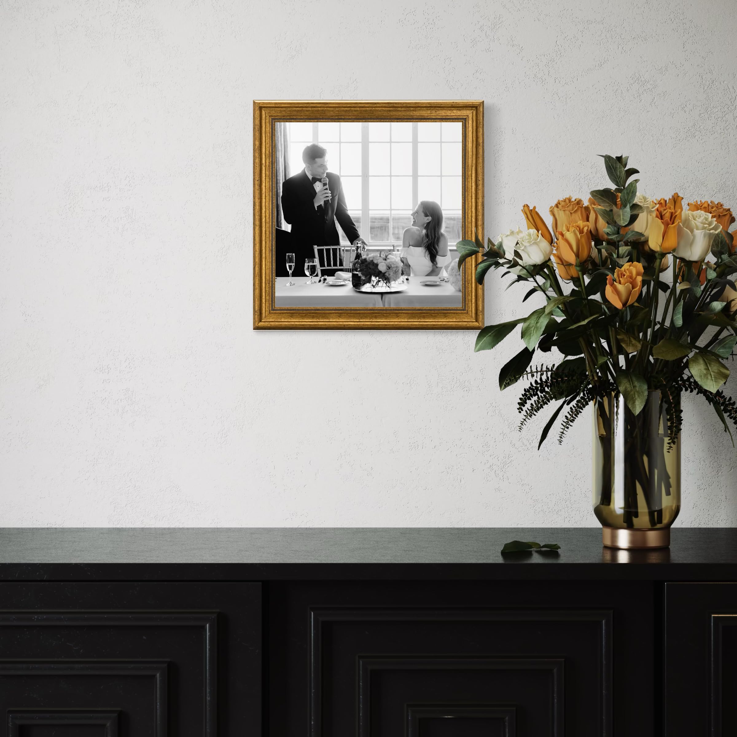 CABBEL Fotolijst 18 x 24 cm, zilver, barok vintage frame in antieke look voor posters, foto's en oorkonden, met onbreekbaar acrylglas, decoratief en elegant, perfect voor woonkamer, kantoor of galerij