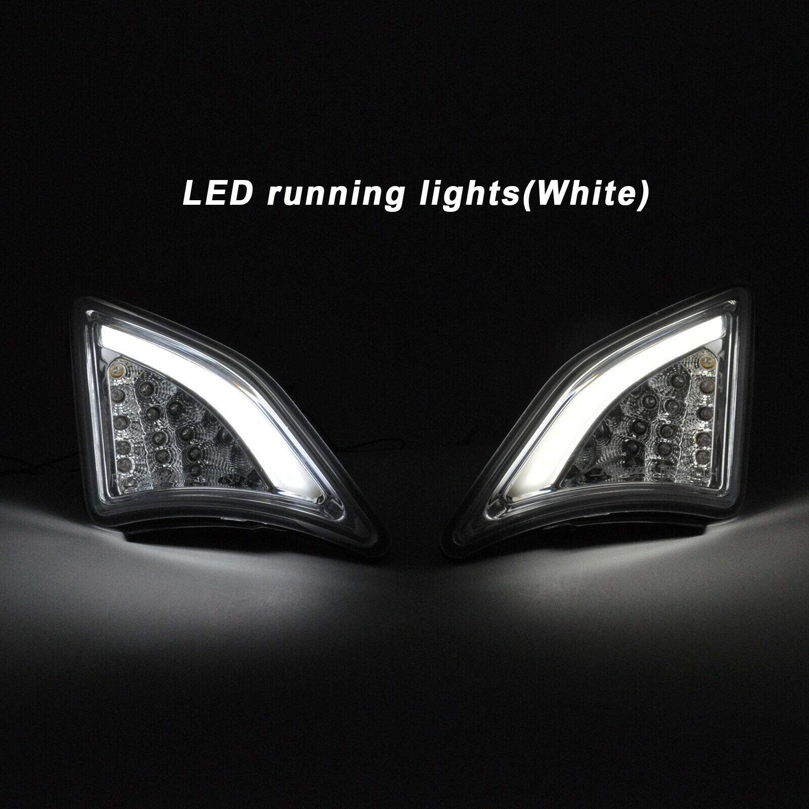 Lot de 2 feux d'angle avant LED fumés compatibles avec Scion FRS T oyota GT86 2013