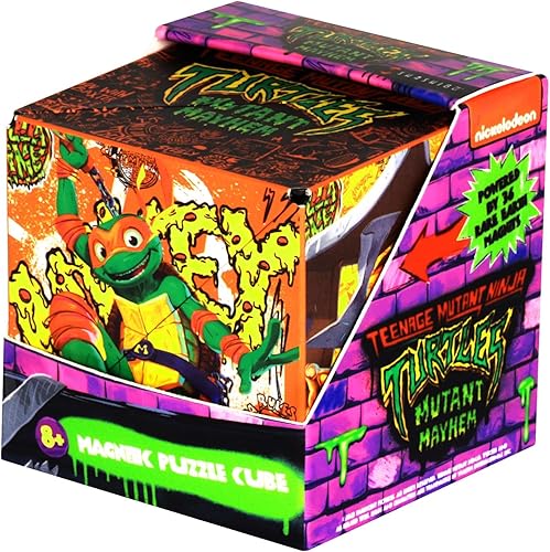SHASHIBO Teenage Mutant Ninja Turtles - Cubo magnético patentado de rompecabezas con 36 imanes de tierras raras, premiado y patentado, que se