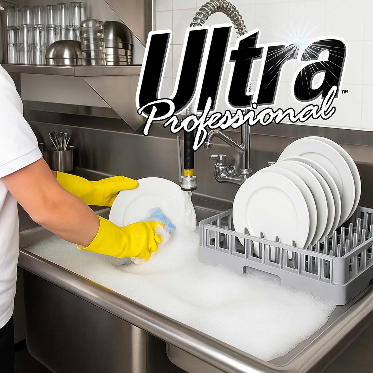 Ultra Professional ™ 5 Gallon Pot & Pan Dishwashing Detergent Dish Cleaning Liquid, Fresh Scent, Blue - Powerful Grease Remover