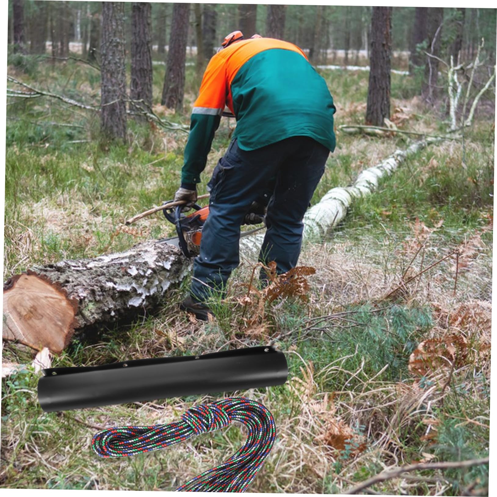 Outdoor Hirschschlitten aus Kunststoff, Tragbar und Leicht, Schwarz