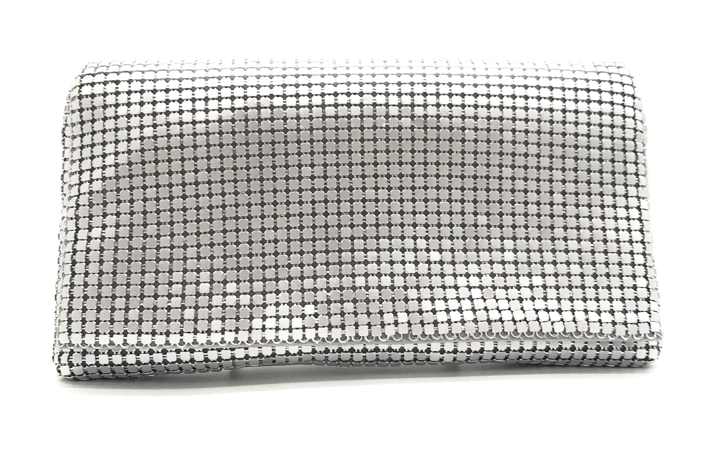 Women Vintage Evening Clutch Metal Mesh soft purse with Short Shoulder Strap for Parties, Weddings, Events