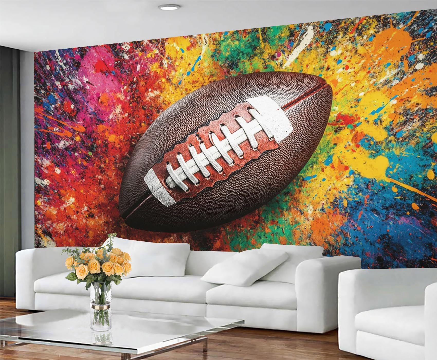 GIVLWF Wallpaper - Graffiti Home Decor & Mural, Colorful Movement Bedroom Wallpaper, Wall Paper for Living Room, Large Wall Mural - Not Self-Adhesive, Sports Theme — image 1