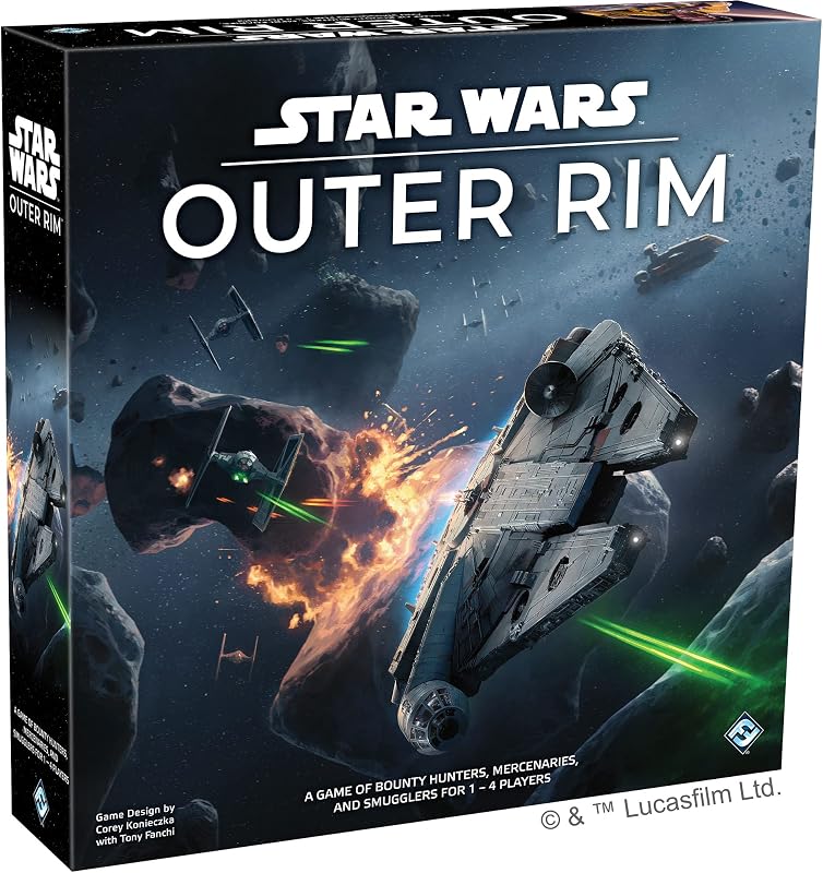 Juego de mesa Star Wars Outer Rim: juego de estrategia, divertida aventura familiar para adolescentes y adultos, mayores de 14 años, de 1 a 4 jugadores, tiempo de juego de 3 a 4 horas