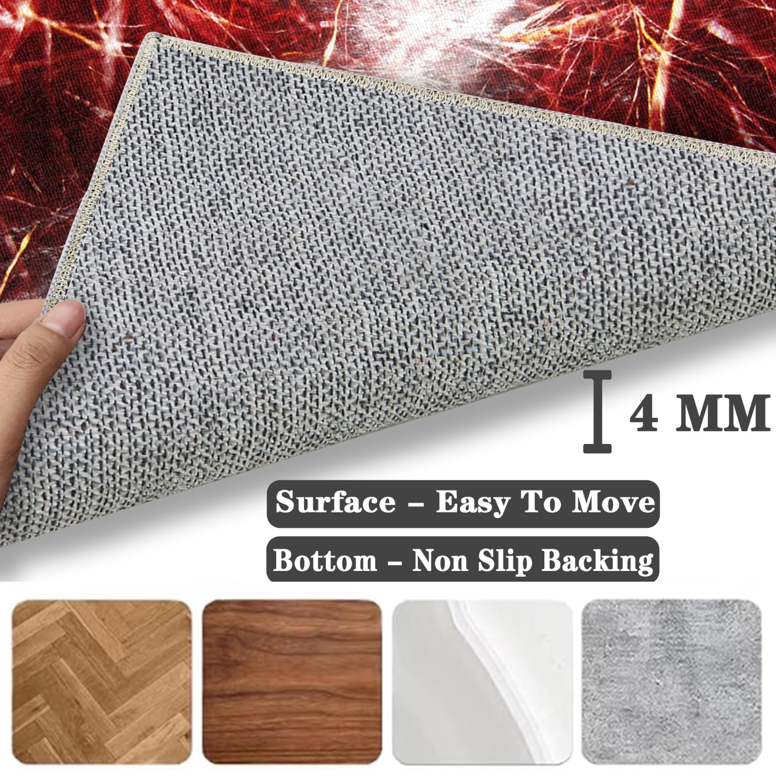 Tapis Protection Sol Chaise Bureau Gaming, Tapis antidérapant sous Chaise de Bureau, Tapis Chaise Gaming, Tapis de Protection en Carrelage, Tapis de Chaise Polyvalent pour la Maison 160 x 200 cm