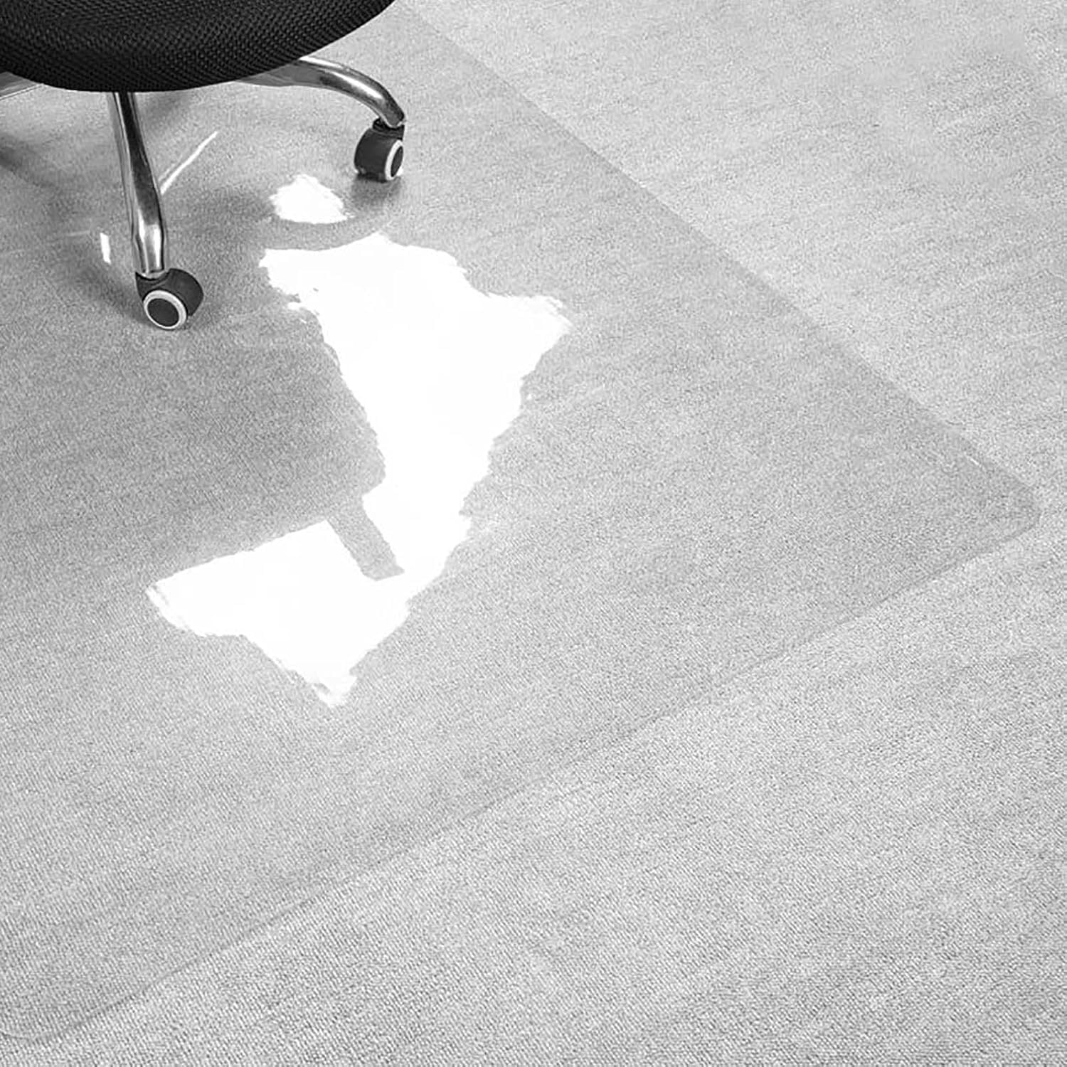 Alfombrilla para silla para suelos duros PVC 1,5 mm, transparente y antideslizante, base para silla de oficina antideslizante, alfombrilla protectora para suelos duros (110x160cm(43.31x62.99in))