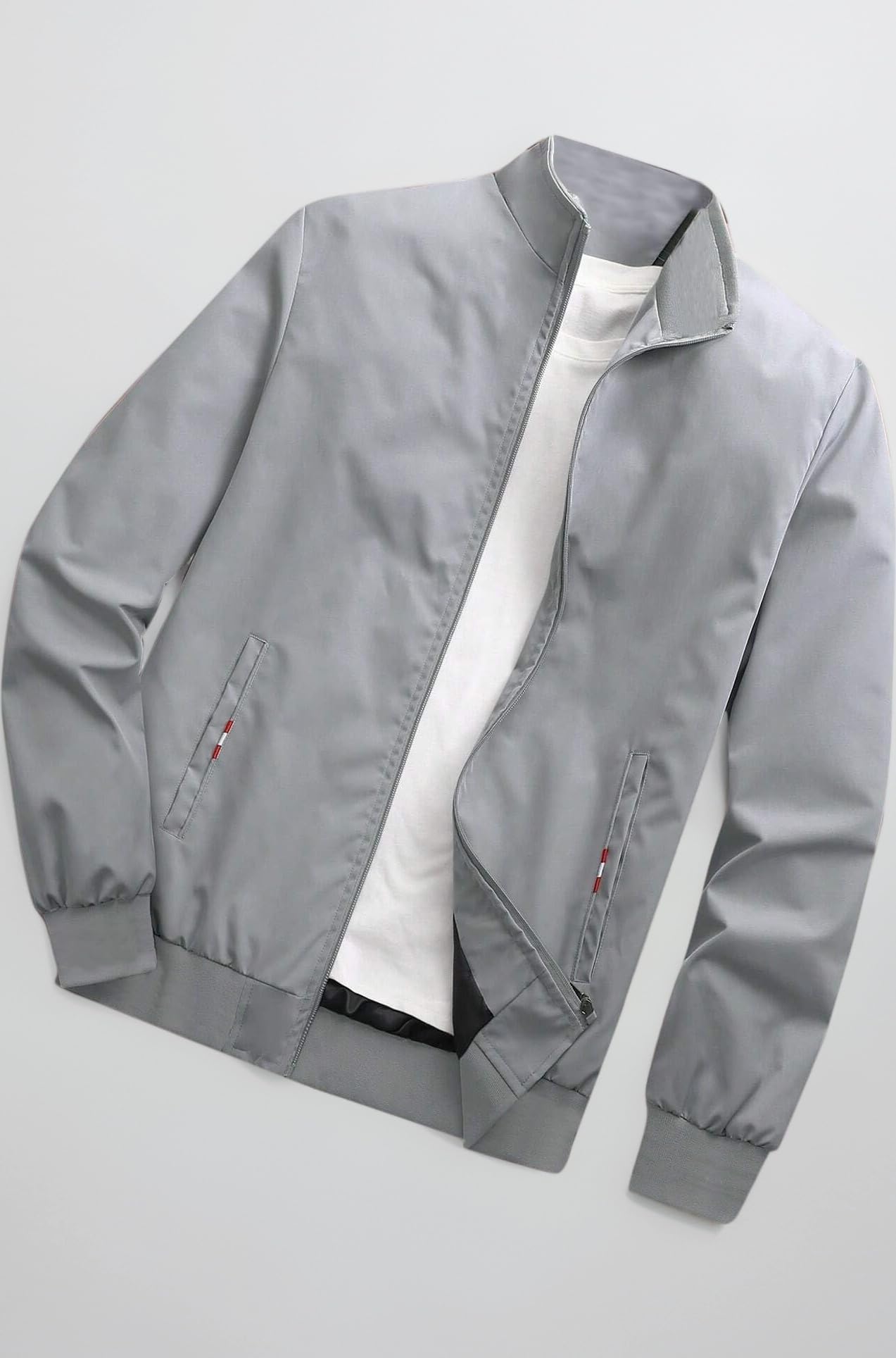 Men's Regular Jacket Fit For Casual Wear || Low-Cut Standing Collar || Full Sleeve | Latest Stylish Jacket For Men ||Regular Fit Zip-Up Casual jacket|| bomber jacket for men(MJ-9015)