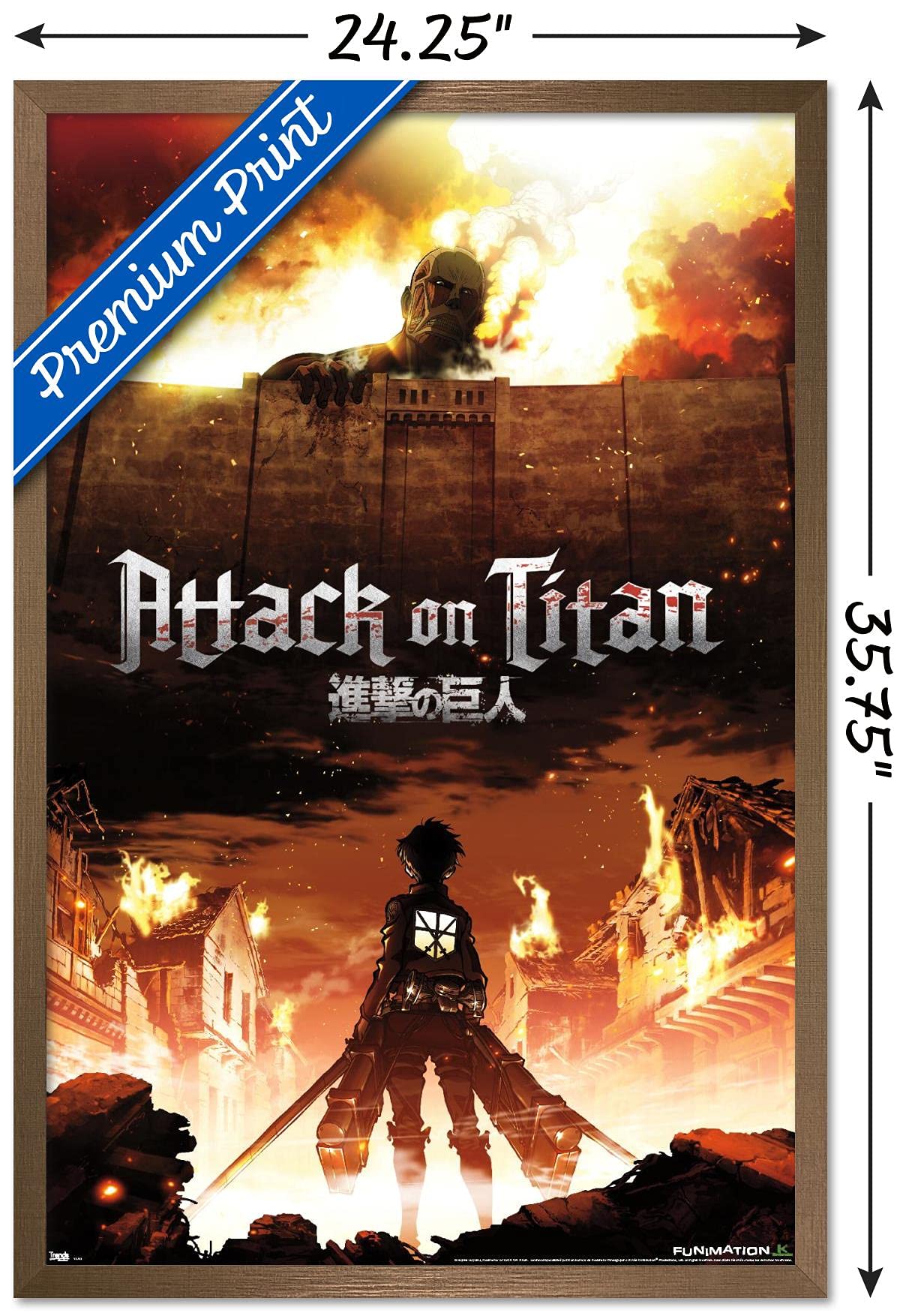 Amazon.com: Trends International Attack on Titan - Fire Wall