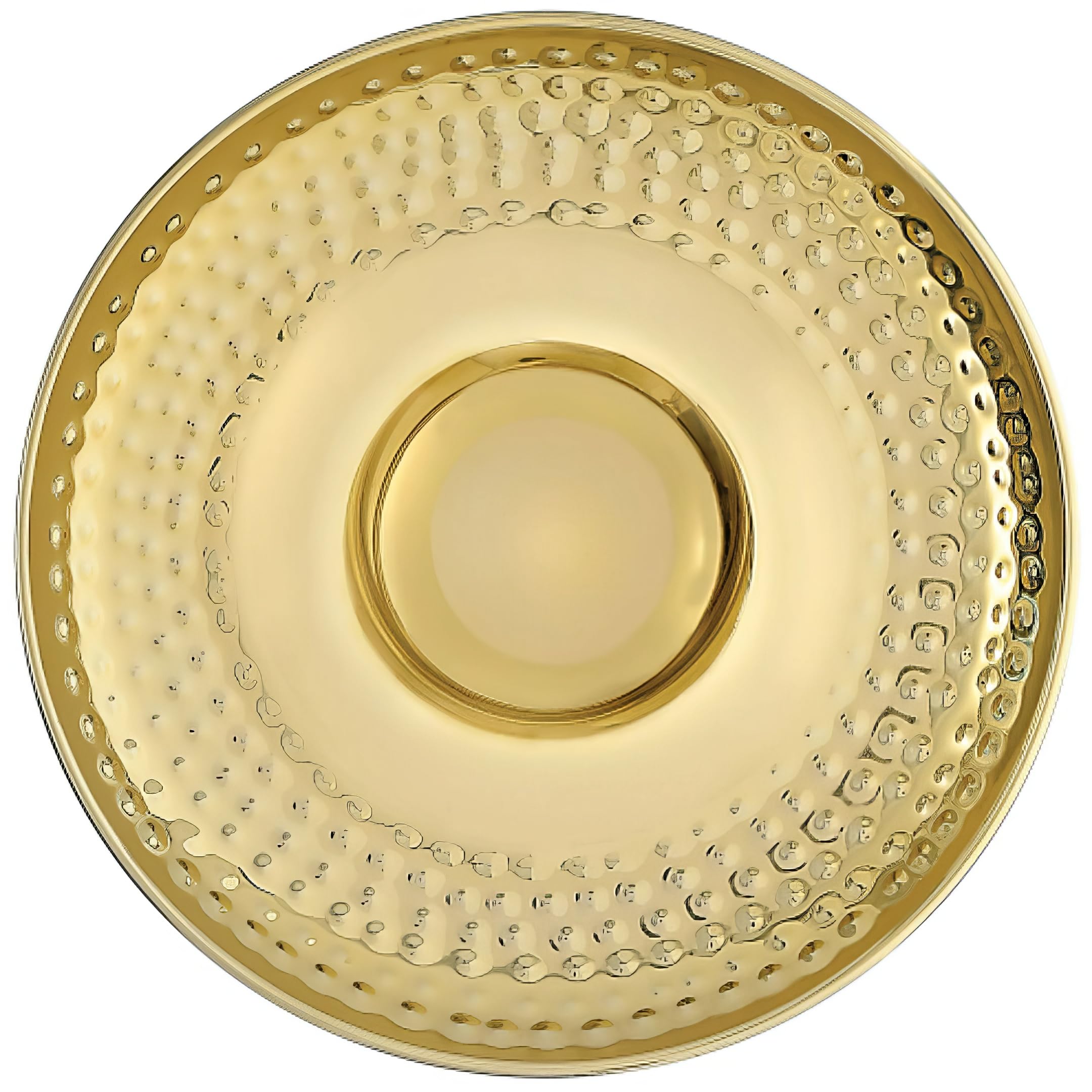 Plateau rond acier inoxydable frites trempettes plat service