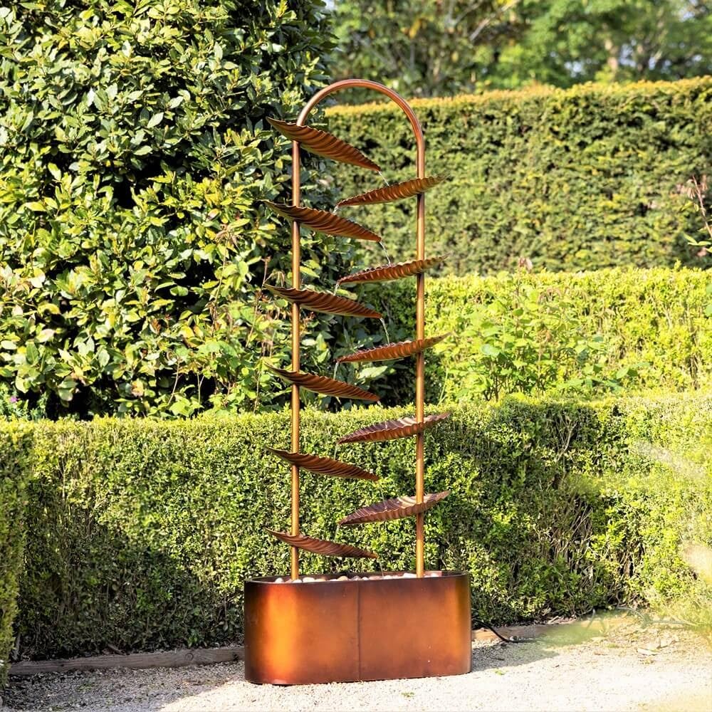 Primrose Bronze H153cm Monsaraz Tiered Cascading Zinc Water Feature Outdoor Garden Fountain