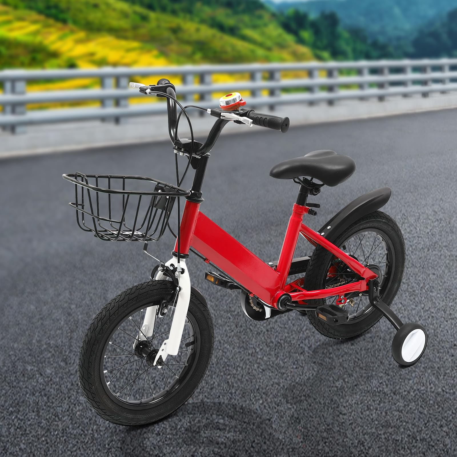 14 Zoll Kinderfahrrad Fahrrad, Balance-Fahrrad Kinderfahrräder, Für Jungen Mädchen Blau/Rosa/Rot