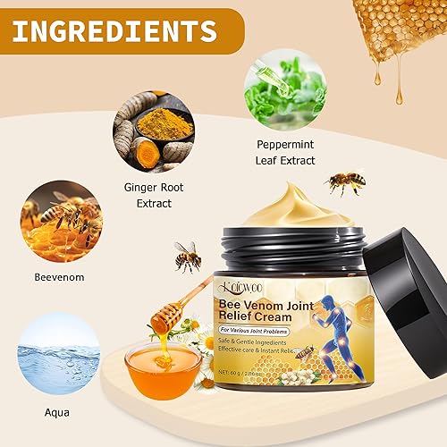 Miniatura 2 de 2 unidades de crema de veneno de abeja para articulaciones y huesos, crema de alivio de articulaciones de veneno de abeja, gel para articulaciones