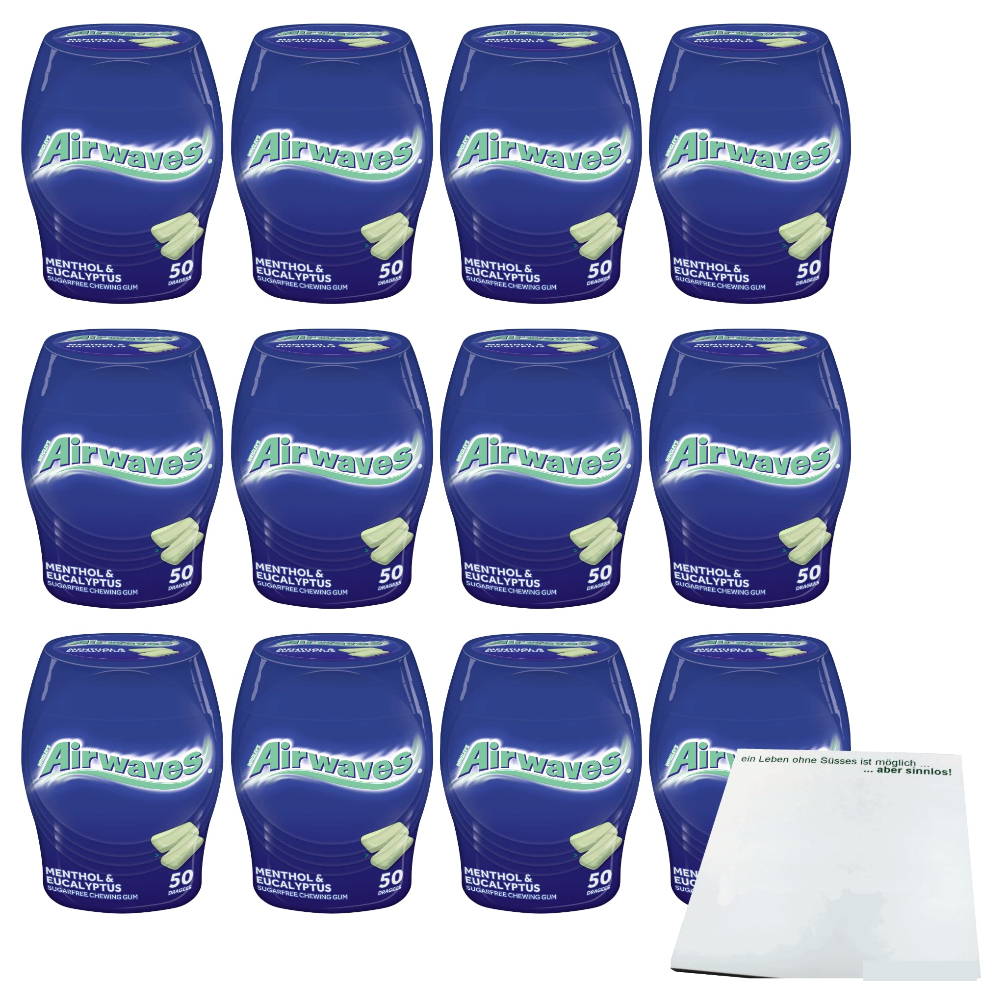 Wrigley Airwaves Menthol & Eukalyptus Kaugummi 12er Pack