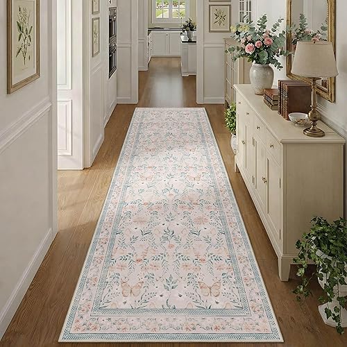 Miniatura 69 de Alfombra de Puerta Floral para Entrada, Alfombra Pequeña Lavable de 2x3, Alfombra Boho para Puerta Delantera, Alfombras de Área Antideslizantes,