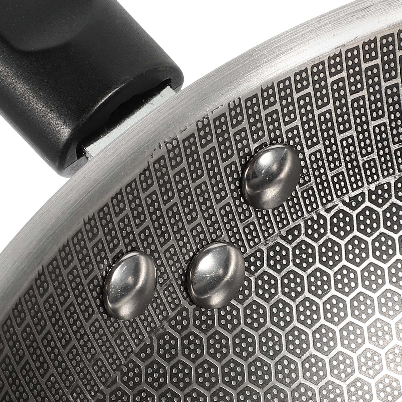 SUPVOX Padella Pentola per Friggere Antiaderente in Acciaio Inossidabile Fondo Piatto e Manico Ergonomico Distribuzione Uniforme del Calore, per Cucina Domestica