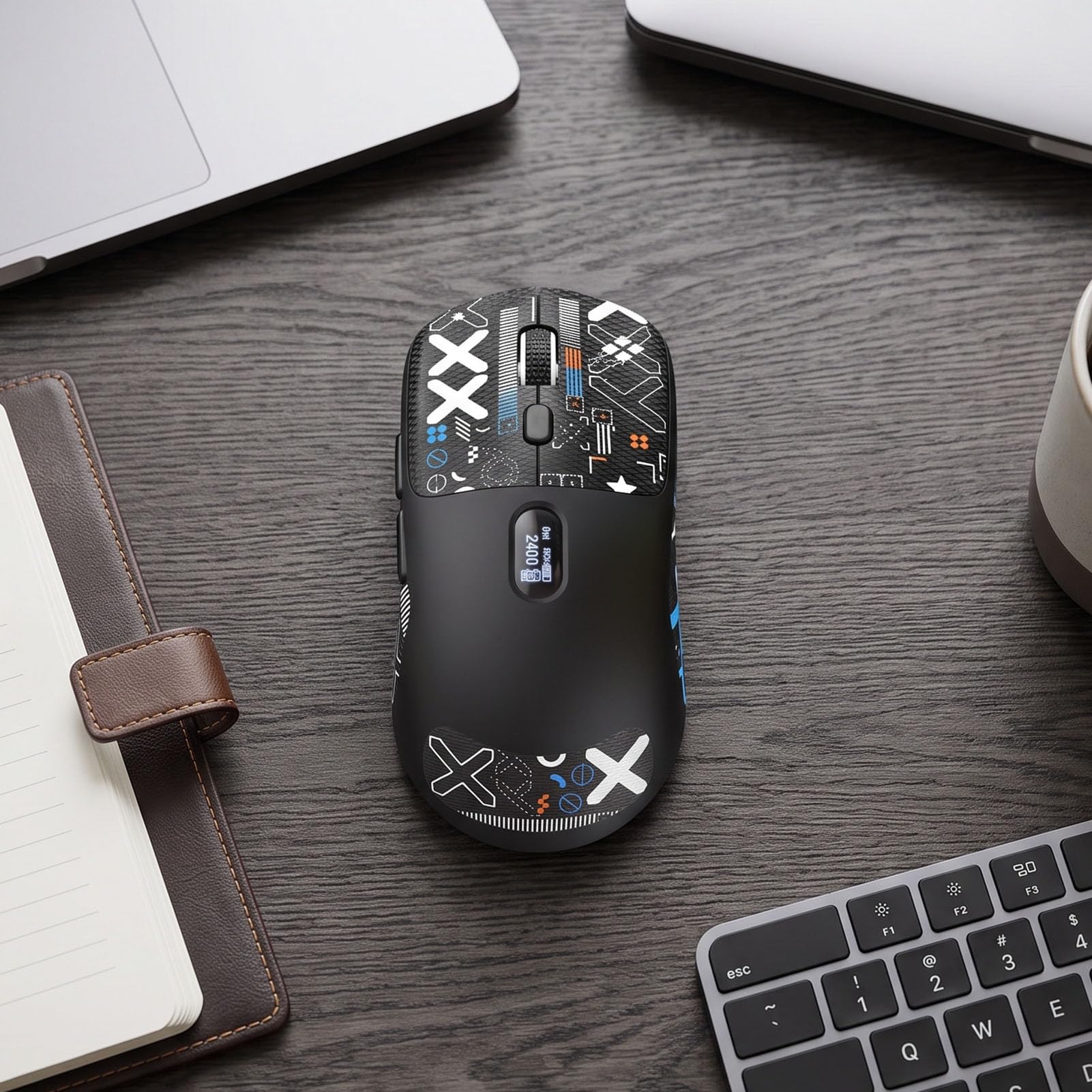Denash Ratón de Voz AI, Bluetooth Inalámbrico de 3 Modos 2.4G con Cable