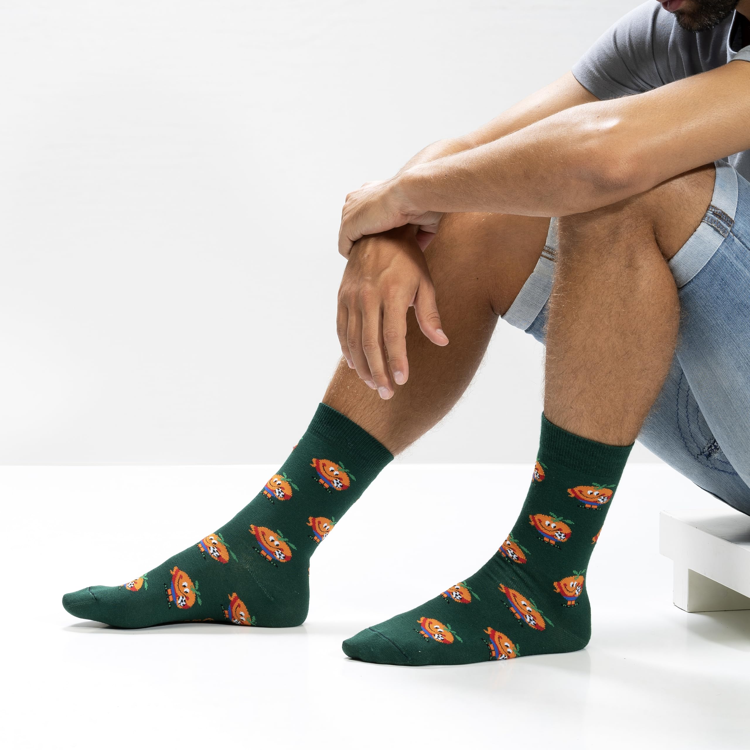 Calcetines Hombre Divertidos De Algodón Suaves Y Transpirables | Estampados Graciosos Con Dibujos Originales | Regalos Originales Para Hombres | Talla Única 40 46 | Estilo Friki Casual
