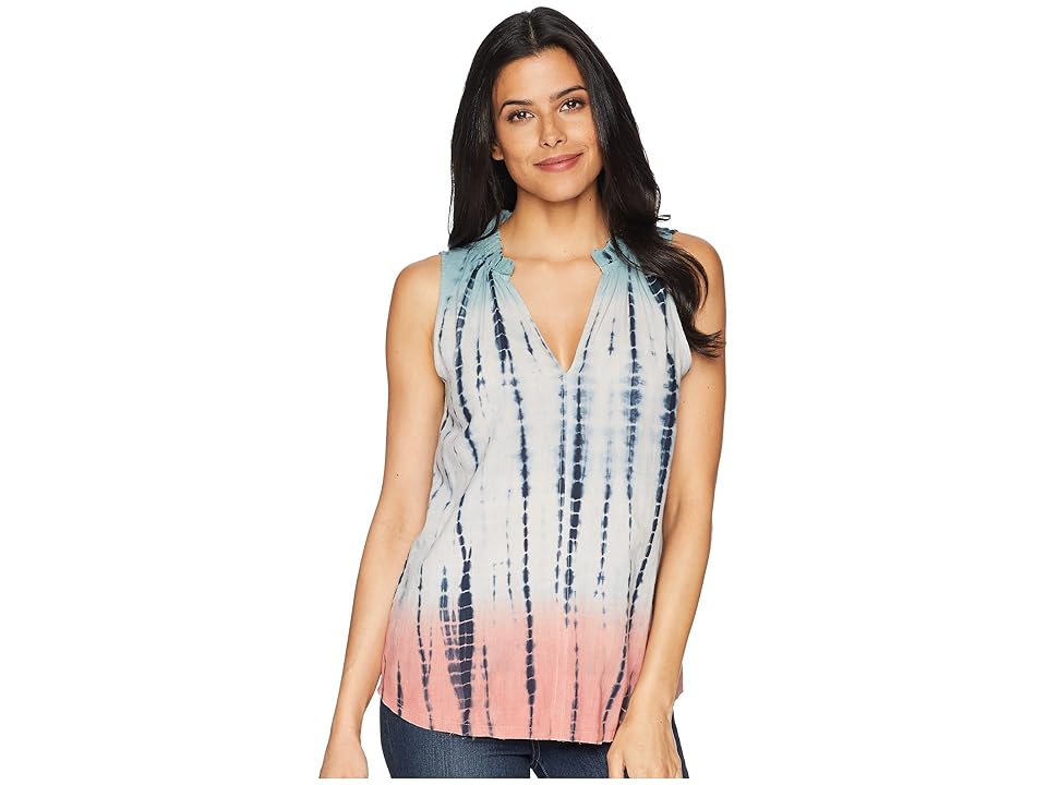 

Lilla P Split-Neck Blouse (Tie-Dye) Women's Blouse