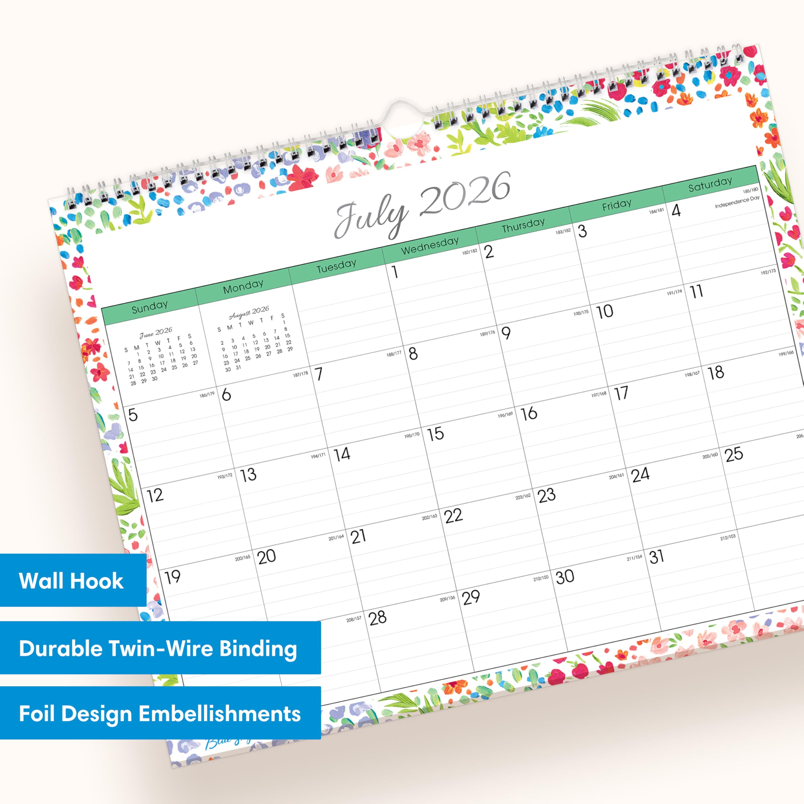 Amazon.com: Blue Sky 2026-2027 Monthly Academic Year Wall Calendar