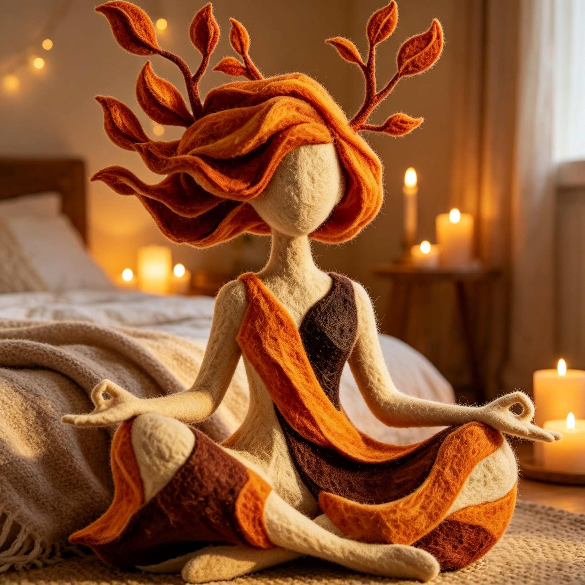Serenity Growth | Inner Harmony Sculptural Figurine – Meditation Sculpture Figurine, Mindfulness Yoga Statue Decor, Abstract Resin Art for Living Room Bedroom Desk, Relaxation Gift — view 2