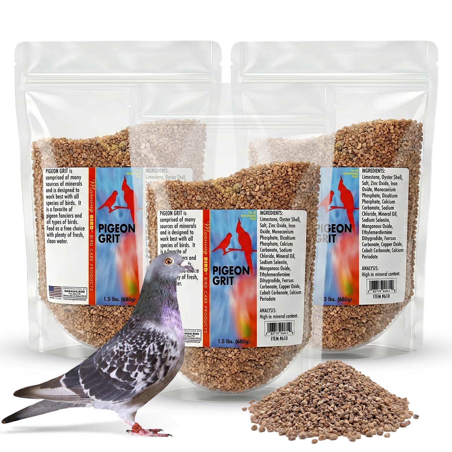 Morning Bird Pigeon Grit 3-Pack