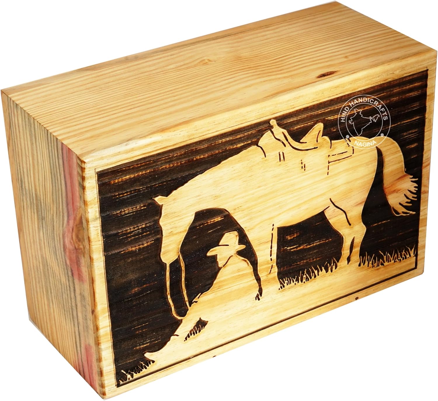 it is handcrafted one of the best horse urns for human ashes