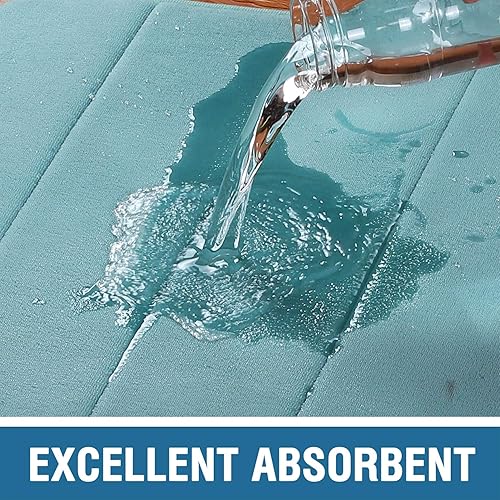 Miniatura 4 de Flamingo P - alfombrillas de baño de espuma viscoelástica antideslizante de lujo, diseño de rayas tipo paquete