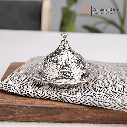 Miniatura 3 de Alisveristime Juego de 27 platillos de café turco griego árabe (Gelincik) (plata)