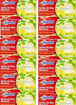 Diamond Strike on Box Matches 300 Count 12 Boxes - 3,600 Matches