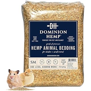 Premium Hemp Bedding for Chicken Coops 2 Cubic Feet (57L) - USA-Grown & Processed - Nesting Boxes for Chickens, Rabbits, Guinea Pigs, Hamsters, Reptiles, and Brooders - 6.6 lb. - 1 Pack