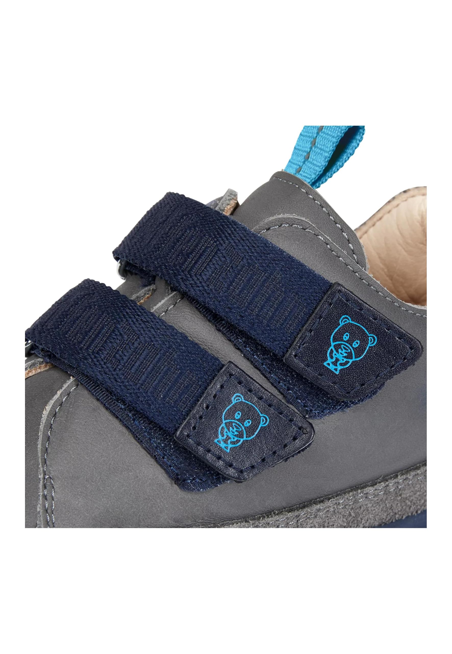Affenzahn Halbschuh Leder Buddy Bär - Grau 21
