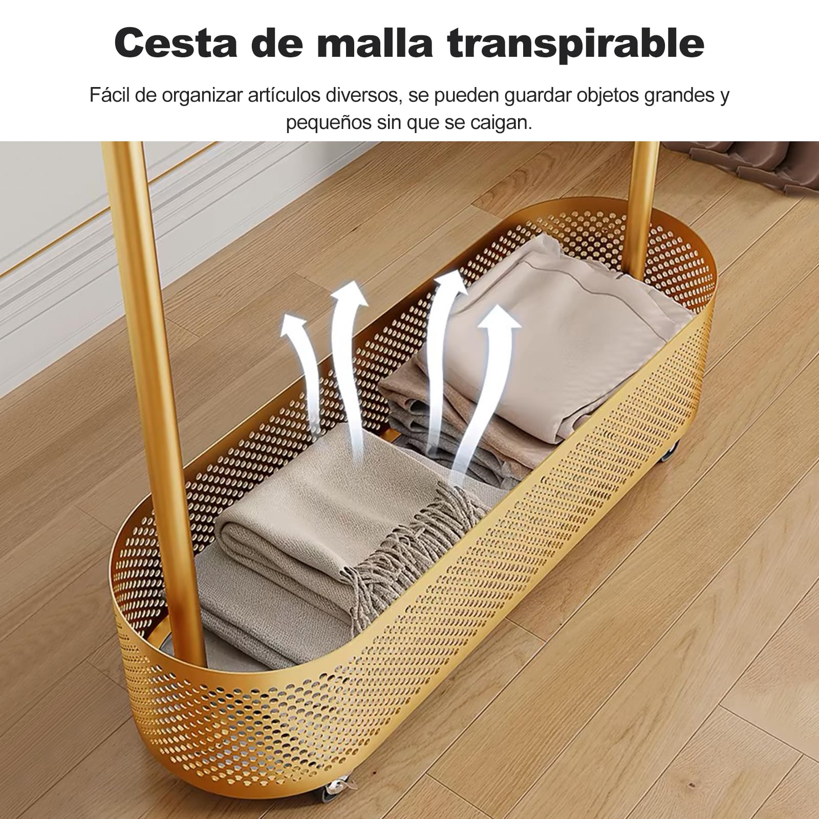Ergocar Percheros Burro, Perchero Para Chaqueta y Sombrero Con Cesta, Diseño Multifuncional. Puede Moverse De Forma Estable a 360°, Adecuado Para Colocar En La Cama, La Sala De Estar y El Porche
