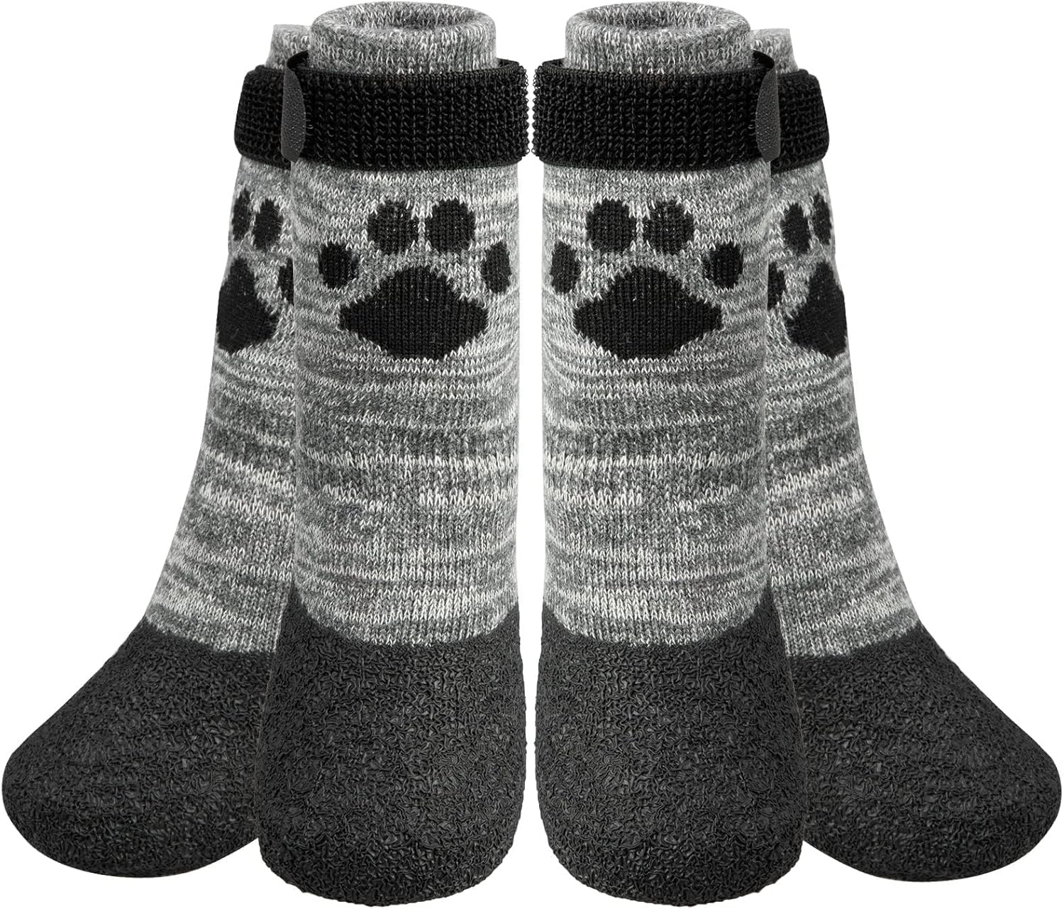 KOOLTAIL Anti Slip Dog Socks for Hot/Cold Pavement to Prevent Licking Paws,Booties for Hardwood Floors,Traction Rain Dog Boots&Paw Protectors Shoes with Grip for Outside Small Medium Large Senior DogsClimatePartner certified