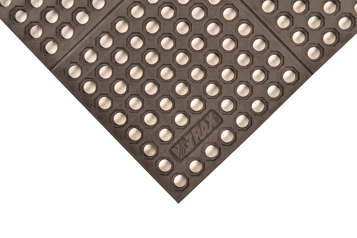 Notrax T56 Ultra Mat Max Rubber Safety/Anti-Fatigue Mat, for Wet or Greasy Areas, 3' Width x 5' Length x 3/4 Thickness, Black