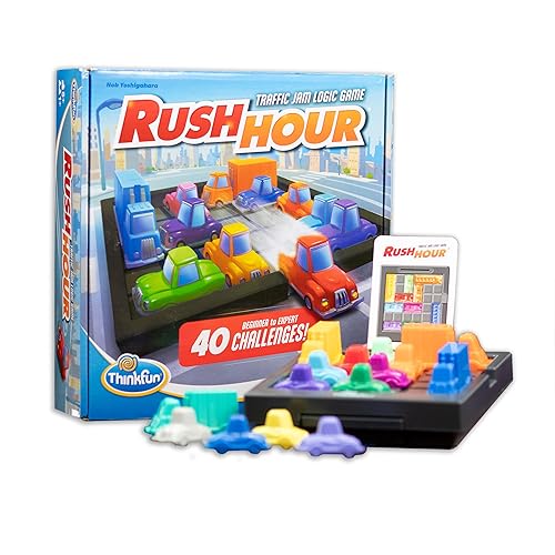 ThinkFun Rush Hour Traffic Jam Logic Game - Engaging STEM Toy for Kids Age 8 and Up | Enhances Reasoning & Planning Skills | Over 20 Awards Winner | Trusted Worldwide Seller for Over 20 Years - New Packaging