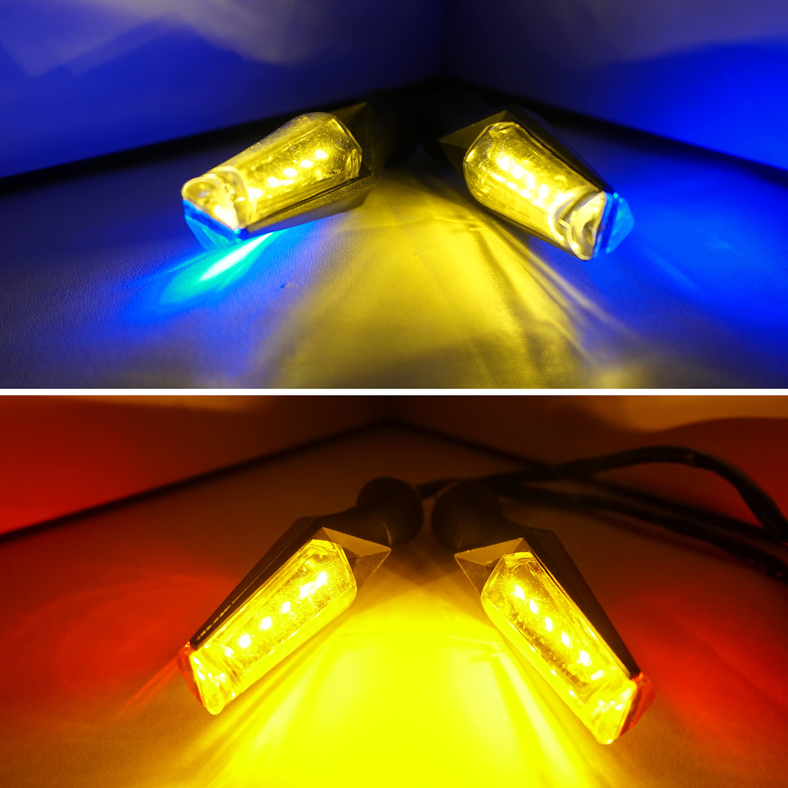 Pthene Motorcycle Led Turn Signal Lights Universal Front Rear DC 36v 48v 52v 60v Blinkers Flasher Indicator Turning Light Bulbs for Electric