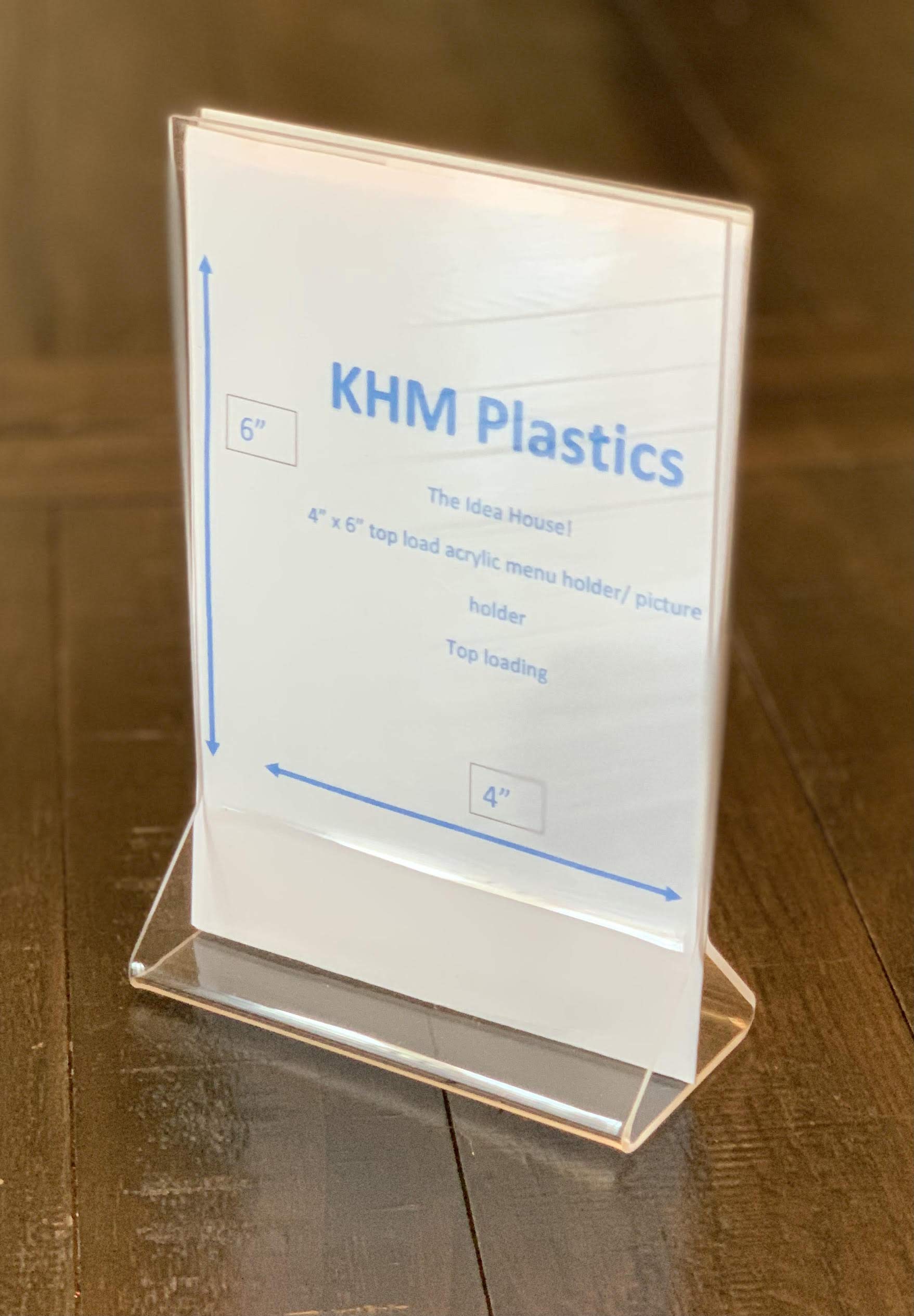 Buy Acrylic Sign HolderTable Card Display 4" X 6 inches Clear Sign