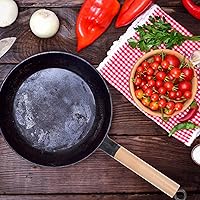 Vista 5 de Kichvoe Sartenes con asas extraíbles, mango de olla de madera de repuesto, sartén wok, sartén para sartén con mango a prueba de quemaduras, mango