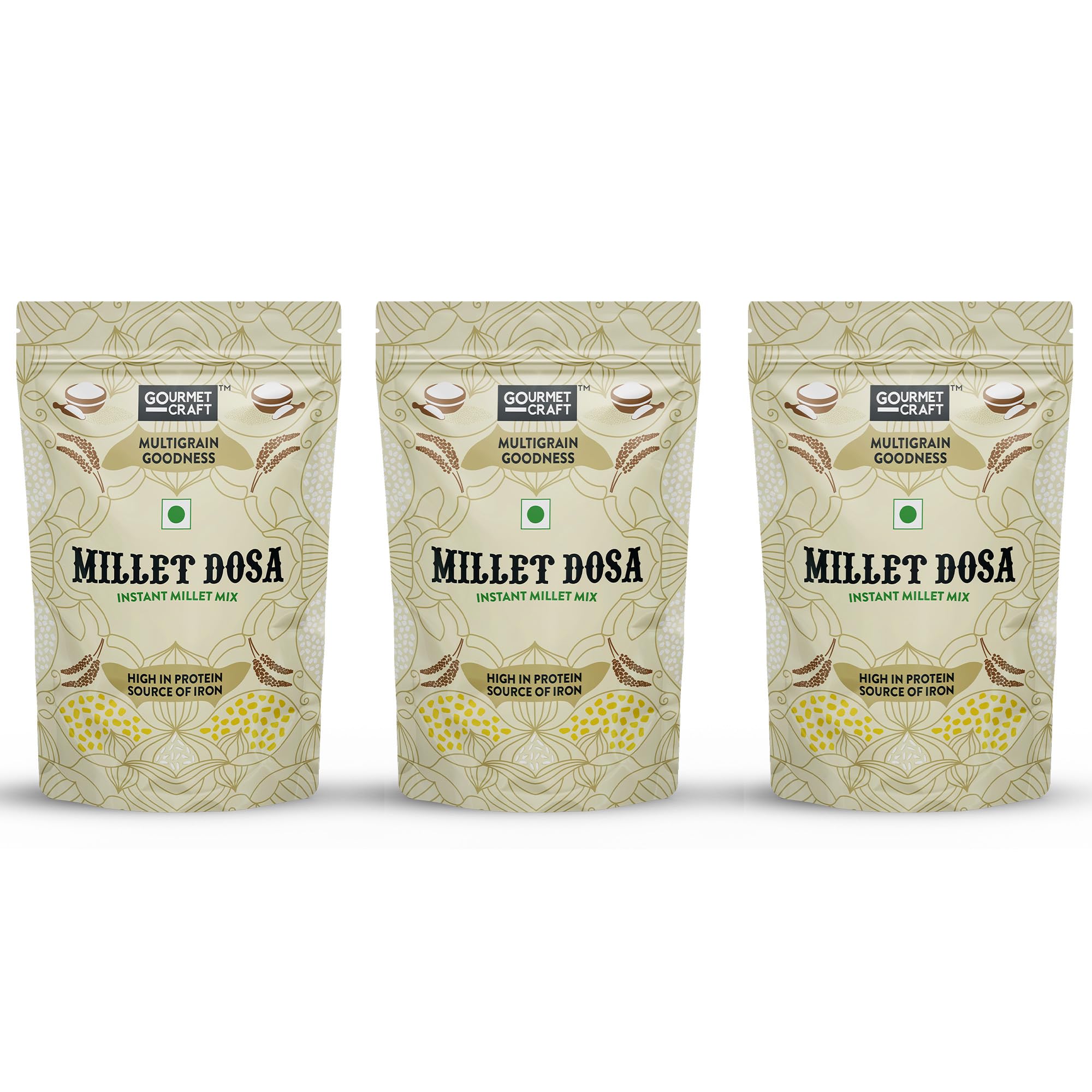Gourmet Craft Millet Dosa Instant Mix - Healthy, Instant Breakfast Mix with Kodo, Barnyard, Little Millet | Iron & Protein Rich | No Palm Oil, Maida, Emulsifiers | Healthy Food | 250g (Pack of 3) (B0CRVCVMRG) Amazon Price History, Amazon Price Tracker