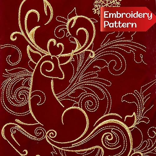 Miniatura 4 de Flycalf Medias de Navidad de terciopelo, paquete de 6 unidades, grandes de 19 pulgadas con lazo para colgar, bordado, clásico, de lujo, adorno