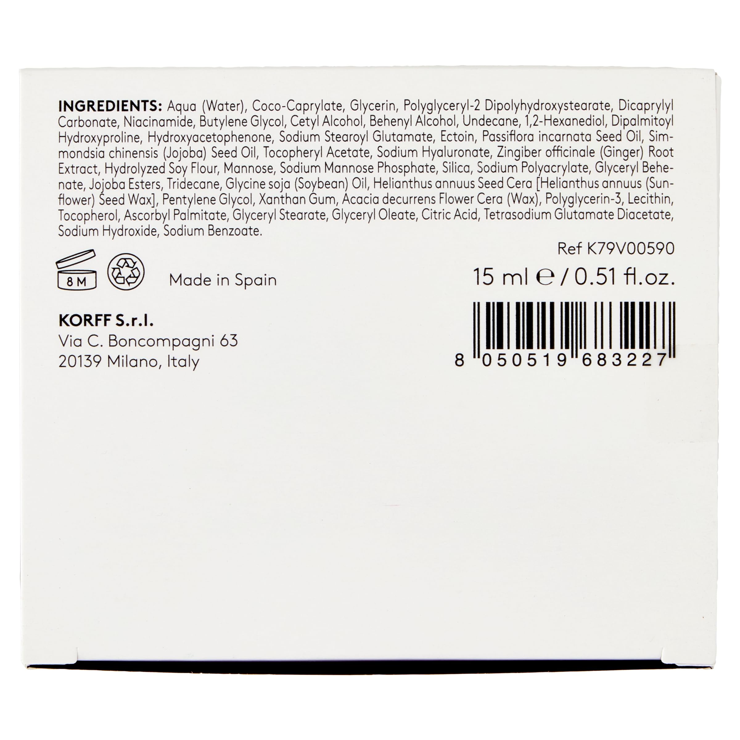 KORFF 3D Sculpt Trattamento Labbra, Texture Crema Effetto Rimpolpante, Volumizzante, Formula Anti-Età, 15ml