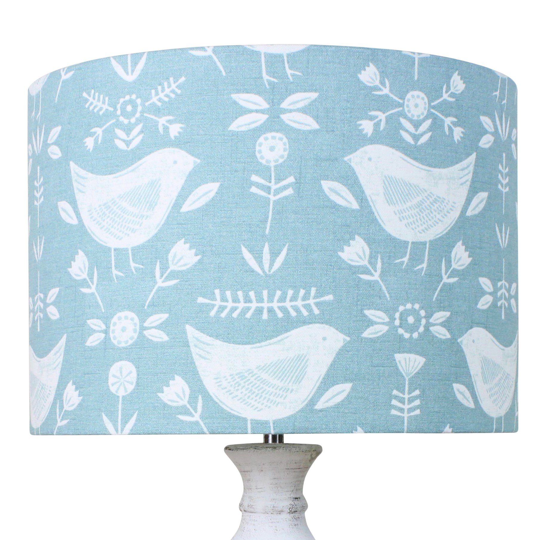 Seafoam Narvik Nordic Birds Scandinavian Scandi Lampshade (40 cm Diameter x 25 cm High Table/Standard Lamp)