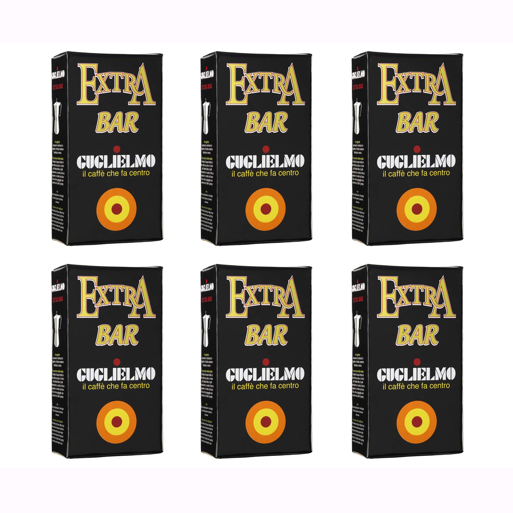 Caffè Guglielmo macinato Extra Bar 1500g (6 confezioni da 250gr) Calabria 1,5 kg