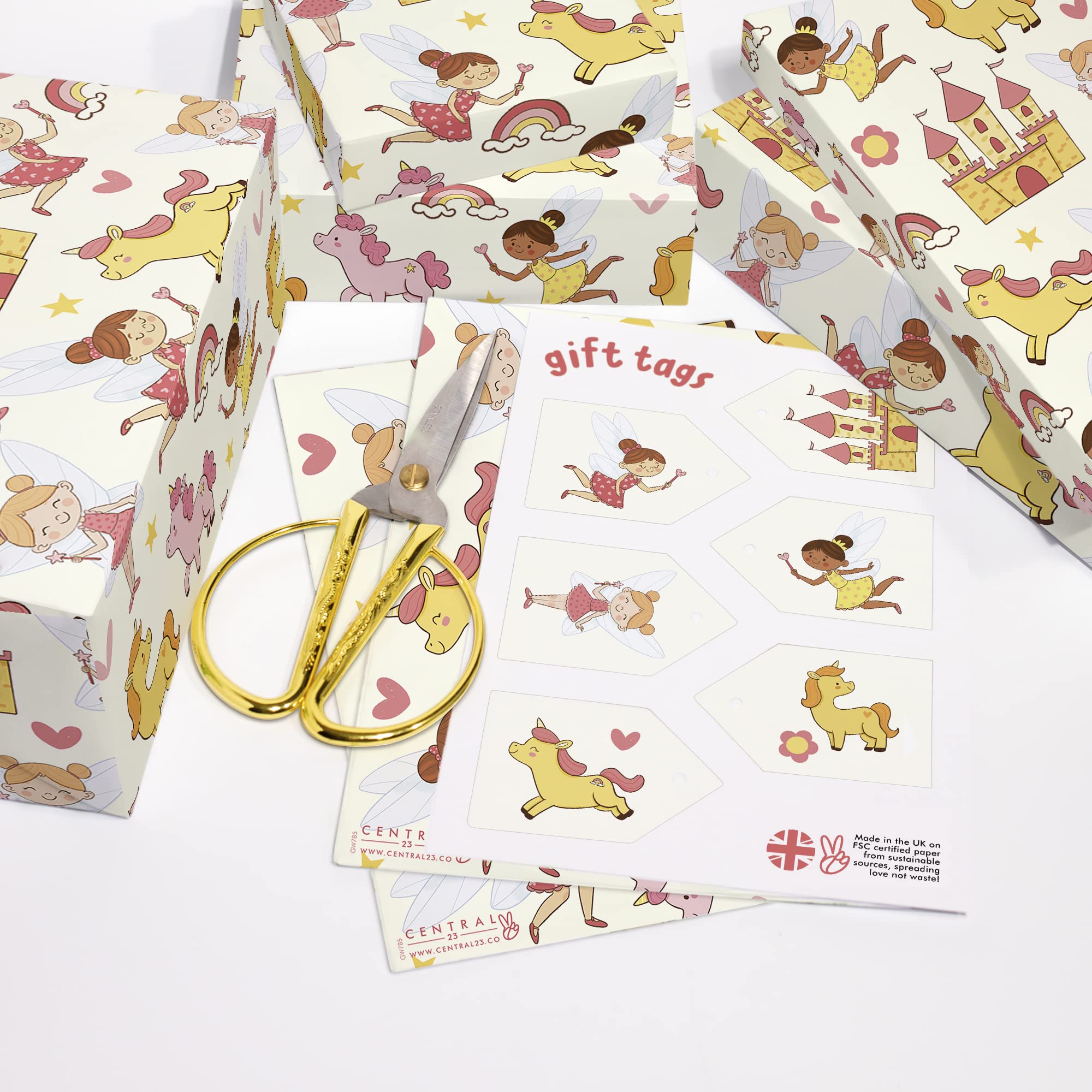Papel De Regalo Bebé Niña Infantil Papel Regalo Cumpleaños Papel Envolver Regalo Papel Embrulho Aniversario Papel Cumpleaños Reciclado Castillo Púrpura Arco Iris Papel De Regalo Rosa Set
