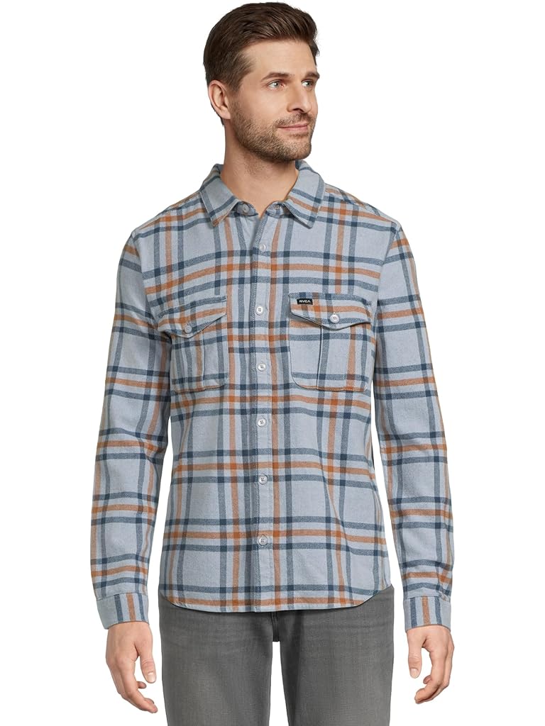 Blue RVCA Hughes Flannel