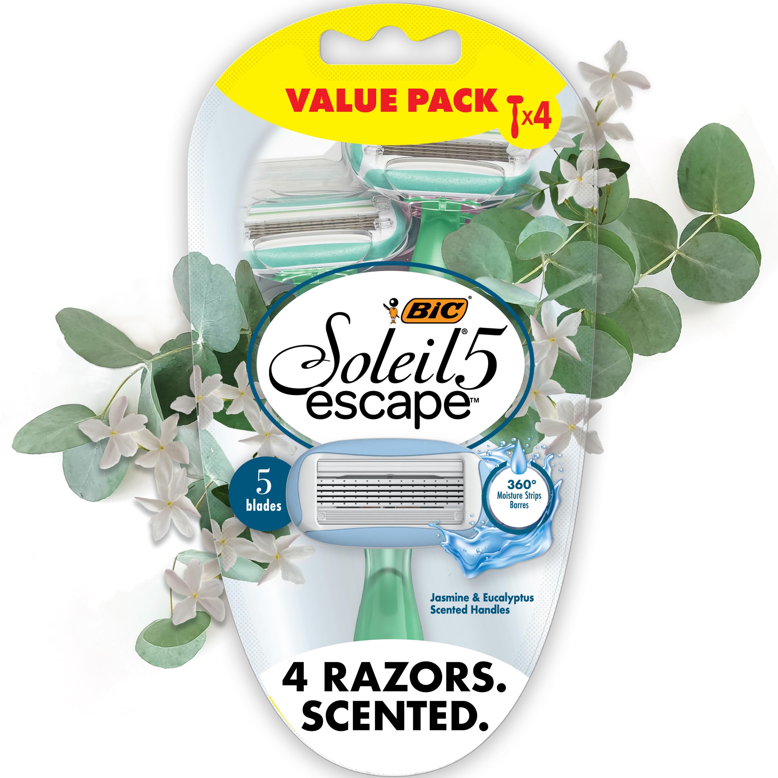 BIC Soleil 5 Escape Women's Disposable 5-Blade Razors