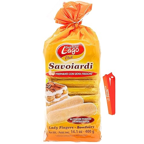 Gastone Lago Savoiardi Ladyfingers para tiramisú 14.11 onzas (14.11 oz) galletas de dedos de dama de Italia Galletas clásicas italianas de dedos de