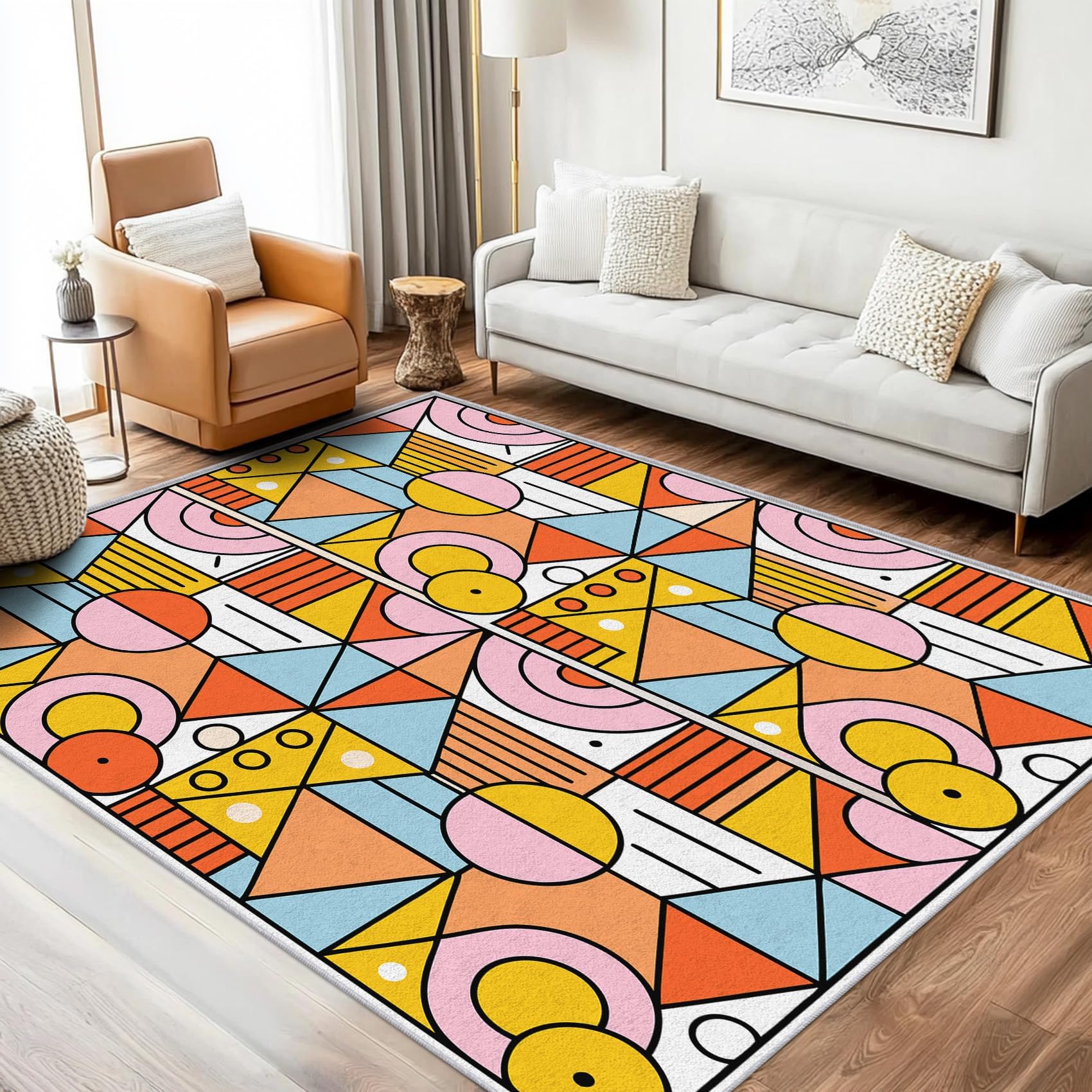 Tapis pour chambre d'enfant rétro et doux pour de doux moments
